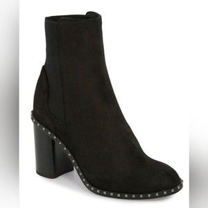 RAG AND BONE Romi Suede Black Studded Boots Size 37.5 US Size 7.5